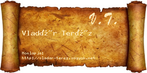 Vladár Teréz névjegykártya